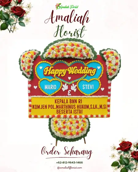 Papan Bunga Pernikahan Long Kerioq